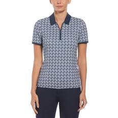 Golf - Mujer Ropa Original Penguin Geometric Golf Polo with Mesh Inserts - Black Iris Blue