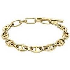 Guldbelagt - Rustfri stål Armbånd Fossil Women's Heritage D-Link Gold-Tone Stainless Steel Chain Bracelet, Gold, Women