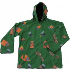 Boys Rain Jackets Foxfire Childrens Camping Raincoat, Green