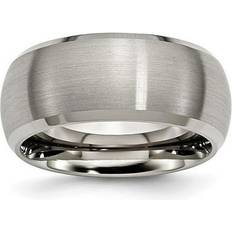 Engagement Rings - Men J Brand Titanium Beveled Edge 10 mm Satin Polished Band