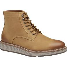 Boots Johnston & Murphy Men's Waterproof Upton Lug Plain Toe Boots Light Tan Waterproof Full Grain