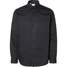 Herre - Økologisk materiale Skjorter Selected Homme Slim Fit Skjorte Sort