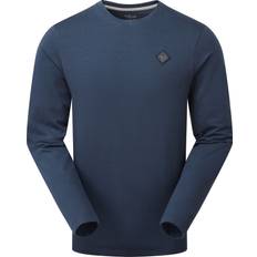 Rab Tops Rab Mens Basecamp Logo Badge Long Sleeve T-Shirt Blue