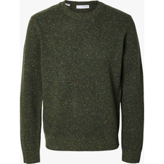 Selected Grøn - Uld Tøj Selected Langærmet Sweater Med Rund Hals Grøn