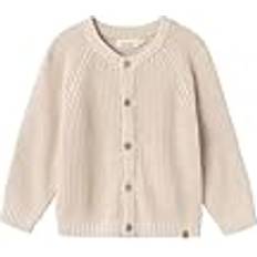 Beige Cardigans Lil'Atelier Long Sleeved Knitted Cardigan