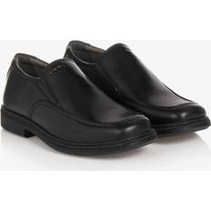 Jungen Halbschuhe Geox Boys Black Smart Leather Shoes