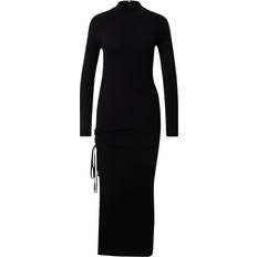 MK Stretch Wool Ruched Dress Black Michael Kors