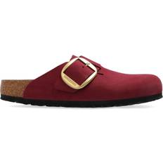 Birkenstock Boston mules women Nubuck Leather/Cork/Polyethylene vinyl acetate (PEVA)/Suede Narrow Red