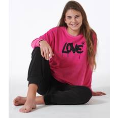 Nachtwäsche Schiesser Teens Nightwear Schlafanzug, Gummibund, für Kinder, pink