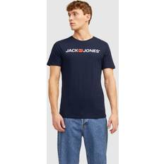 Multifärgade - Tyg Kläder Jack & Jones Logotyp O-ringning T-shirt Blå
