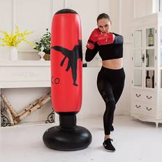 Martial Arts MDSRJONE (Red, 1.6m) Inflatable Boxing Punch Bag, 63"/160.02cm Fun Boxing Punching Bag For Fitness Training