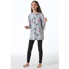 164 Pyjamas Schiesser Teens Nightwear Schlafanzug, Gummibund, für Kinder, grau