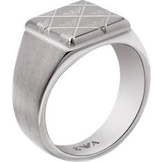 Herren Ringe Emporio Armani Signet Ring - Silver