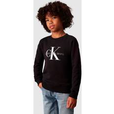 Sweatshirts Barnkläder Calvin Klein Sweatshirt Monogram Terry Ck Black år (128) Sweatshirt