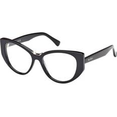 Max Mara MM5142 001 Women’s Black Size Free Lenses HSA/FSA Insurance Blue Light Block Available Shiny Black (52)