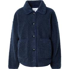 Blå - Dame - Overshirts Jakker Vila Teddy Med Knapper Jakke