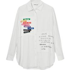 Desigual Shirts Desigual Hemd mit Buchstabenmuster WHITE