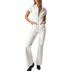 Jumpsuits & Overalls Free People Women's Cotton Jayde Flare-Leg Jumpsuit Pure White