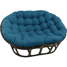 Blazing Needles Microsuede Indoor Double Papasan Cushion 78 x 58 in - Teal Chair Cushions Turquoise