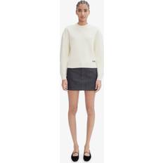 Ribstrik Crew-Neck Uldsweater - Beige