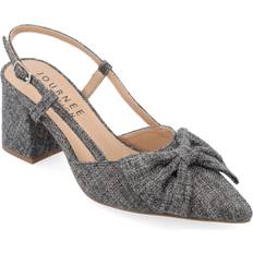 Shoes Journee Collection Journee Collection Womens Tailynn Sling Back Block Heel Pumps Charcoal Womens