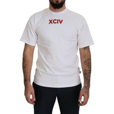 GCDS logo print cotton short sleeves t-shirt t-shirts white -size