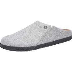 Birkenstock Unisex Holzschuhe Birkenstock Tieffußbett Pantolette Zermatt für Herren Grau