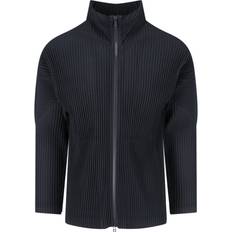 Issey Miyake Homme Plissé Issey Miyake Men's Pleated Zip Up Cardigan Black