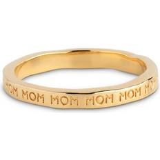 Enamel Mom tynd ring Guld