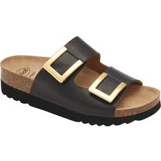 Scholl Dame Sandaler Scholl Monterey Ad Black, Female, Sko, Sandaler og Hjemmesko, sandaler, arbejdssandaler, Brun/Sort