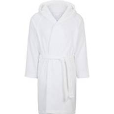 Man Badjassen uitverkoop BOSS Logo-lapel dressing gown in long-fibre cotton White