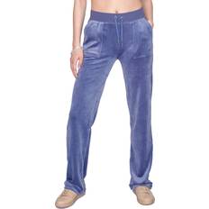 Juicy Couture Nainen Housut Juicy Couture Del Ray Classic Velour Pant - Grey/Blue