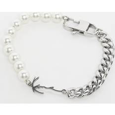 Gioielli Karl Kani Signature Pearl Bracelet Silver/White, di Bags, in argento, tagila ONE