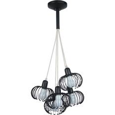 Latitude Run Hana 5-Light Globe - Black (100 cm H x 50 cm W x 50 cm D) Pendant Lamp 50cm