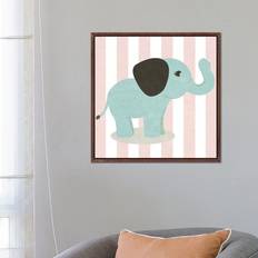 Lark Manor Happy Baby Animals I Gallery-Wrapped Canvas Giclée - Classic Wood Floater (66.04 cm H x 66.04 cm W) Framed Art