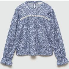 Disney Nederdele Børnetøj MANGO KIDS Bluse 'ACUARIO' safir hvid