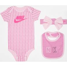 Polyester Bodys Junior 3PC Girls Bodysuit Set - Pink