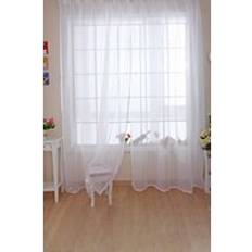 Single Piece White Transparent Voile Panel Sheer Curtain 100 cm W x 200 cm H