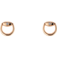 Gucci Jewellery Gucci Gucci Horsebit 18ct Rose Gold Diamond Stud Earrings