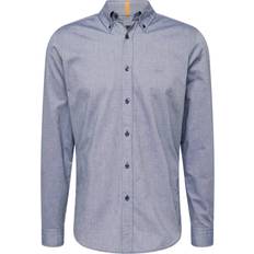 Grey - Men Shirts BOSS Rickert Button Down Shirt - Navy