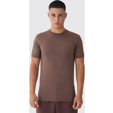 boohooMAN Mens Coffee Muscle Fit T-shirt