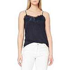 Ichi Femme Débardeurs Ichi IHLIKE TO2 Top mit SpitzeJersey Top Damen Shirt, Größe:L, Farbe:Total Eclipse (14044)