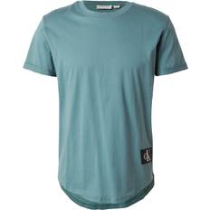 Cyan - Herr Överdelar Calvin Klein Cotton Badge T-shirt Blue