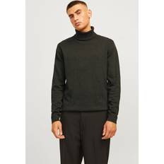 Green - Roll Neck Jumpers Jack & Jones Plain Turtleneck