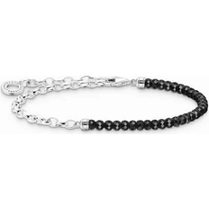 Onyx - Women Bracelets Thomas Sabo Charm Club Black Pearls Bracelet A2100-130-11 14cm