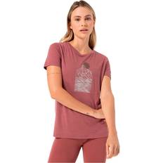 Natur T-Shirts super.natural Damen Preikestolen Cliffs T-Shirt rot