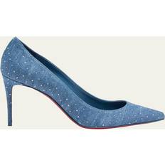 Christian Louboutin Chaussures Christian Louboutin Kate Plum Strass 85 Denim Pump - Denim