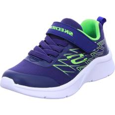 Skechers 30 Sportssko Skechers Skechers boys Microspec Texlor Sneaker, Navy/Lime, Toddler