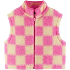 Polyester Padded Vests Children's Clothing Andy & Evan Big Girls Checkered Puffer Vest Pink checker