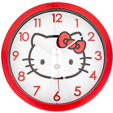 Pink Clocks Hello Kitty Hello kitty face red colorway red Wall Clock